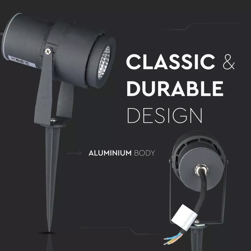 LED Outdoor light LED/12W/100-240V IP65 grey - green light