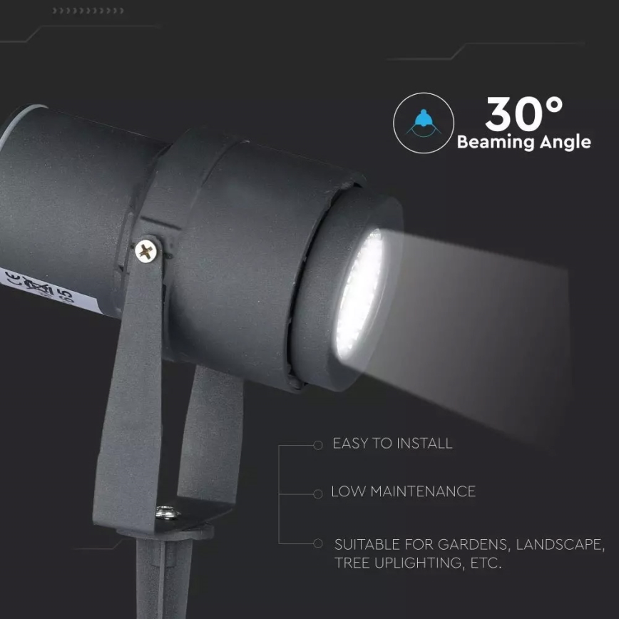 LED Outdoor light LED/12W/100-240V IP65 grey - green light