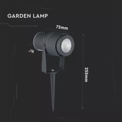 LED Outdoor light LED/12W/100-240V IP65 grey - green light