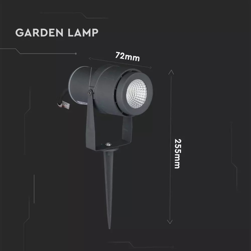 LED Outdoor light LED/12W/100-240V IP65 grey - green light