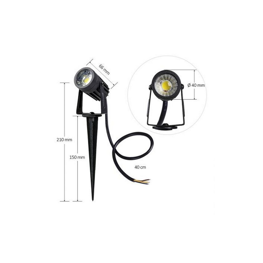 LED Outdoor light LED/3W/230V 4000K IP67 black