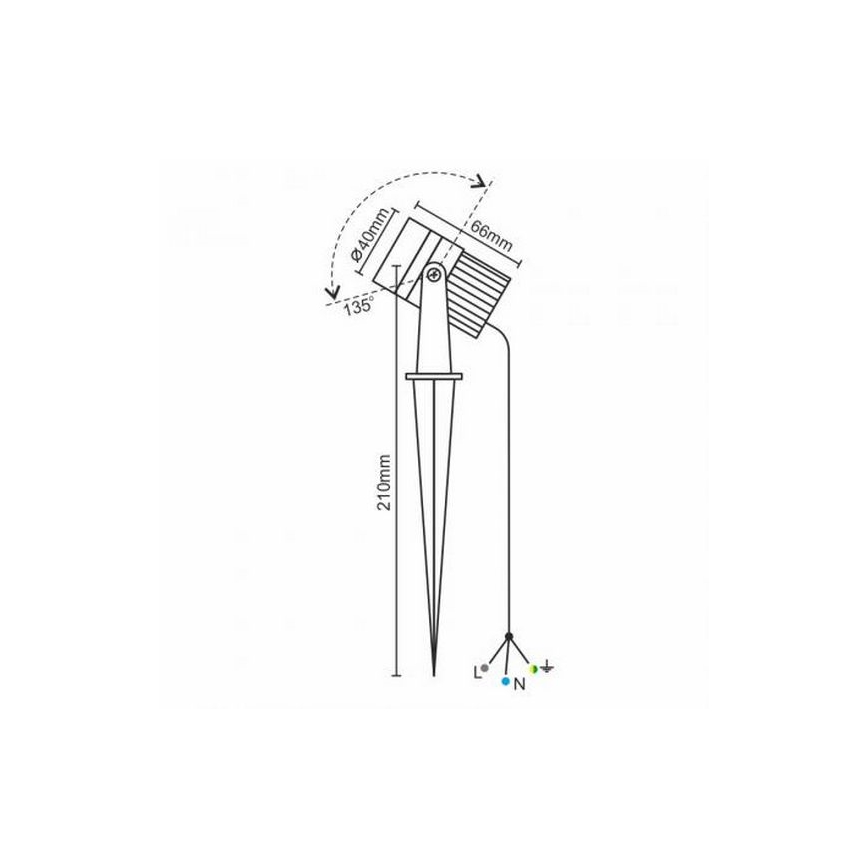 LED Outdoor light LED/3W/230V 4000K IP67 black