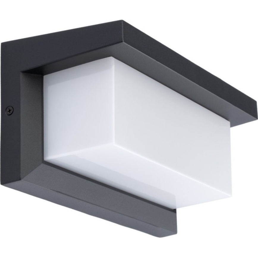 LED Outdoor wall light with bulb with dusk sensor NEELY 1xE27/9W/230V IP54 anthracite