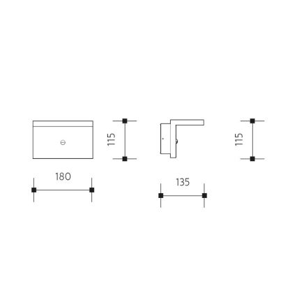 LED Outdoor wall light with a sensor NATURA LED/12W/230V 4000K IP54 brown/anthracite
