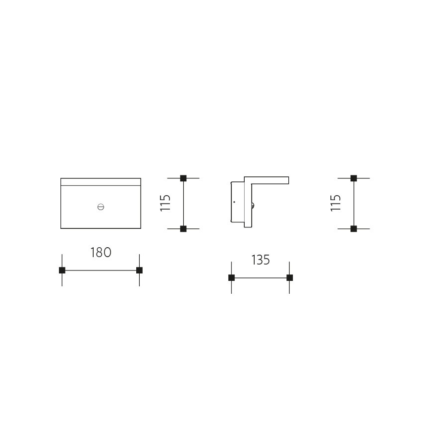 LED Outdoor wall light with a sensor NATURA LED/12W/230V 4000K IP54 brown/anthracite