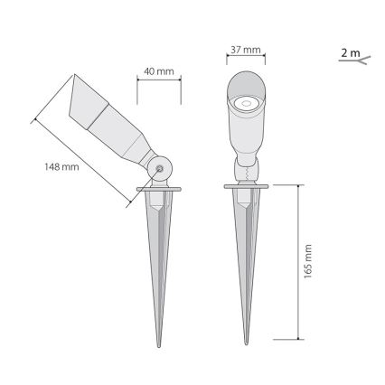 LED Outdoor lighting OKO 1xLED/1W/350mA IP54