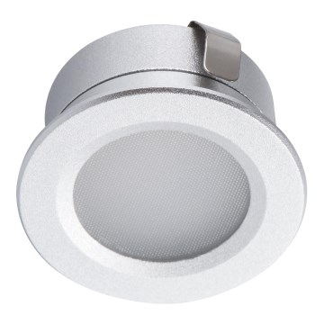 LED Outdoor recessed light IMBER LED/1W/12V 4000K d. 3 cm 40 lm IP65 silver