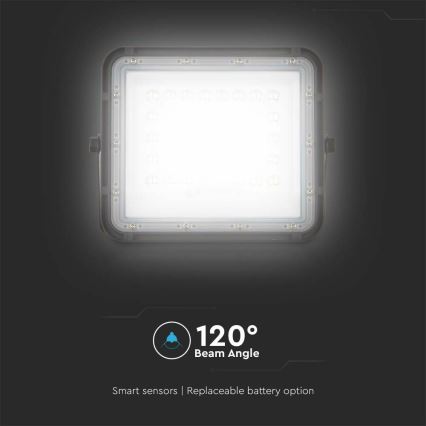 LED Outdoor dimmable solar floodlight LED/10W/3,2V IP65 6400K black + remote control