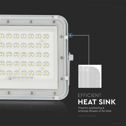LED Outdoor dimmable solar reflektor LED/10W/3,2V IP65 6400K white + remote control