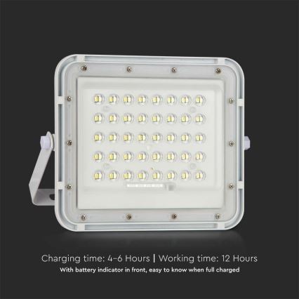 LED Outdoor dimmable solar reflektor LED/10W/3,2V IP65 6400K white + remote control