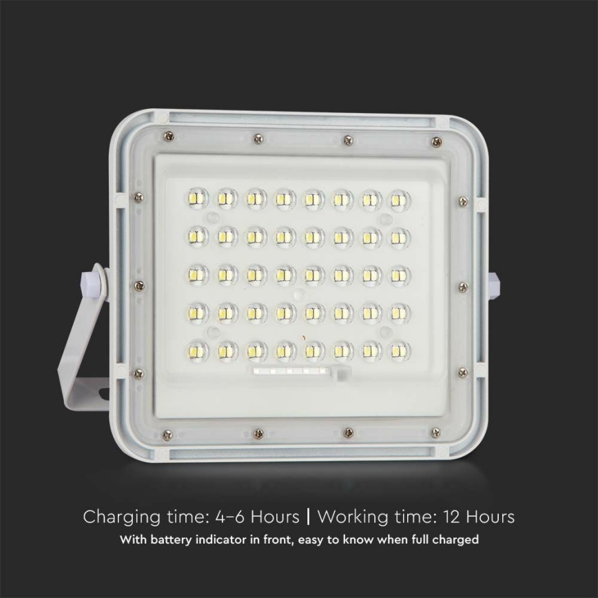 LED Outdoor dimmable solar reflektor LED/10W/3,2V IP65 6400K white + remote control