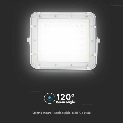 LED Outdoor dimmable solar reflektor LED/10W/3,2V IP65 6400K white + remote control