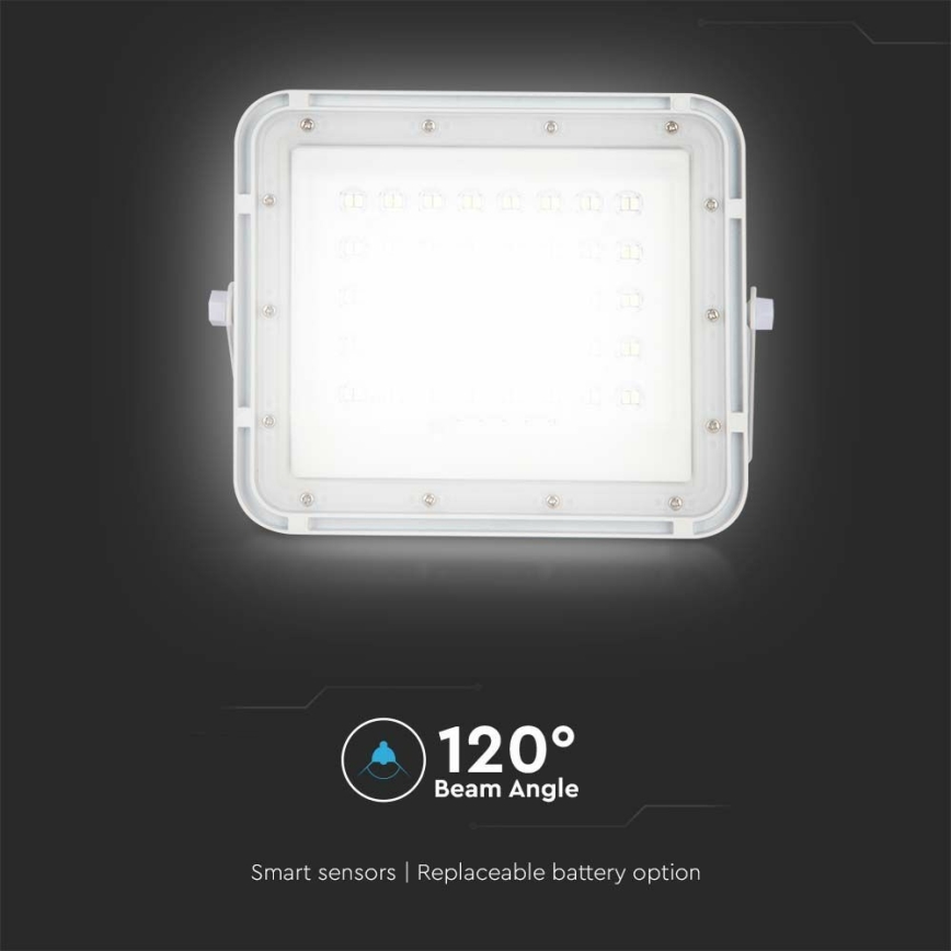 LED Outdoor dimmable solar reflektor LED/10W/3,2V IP65 6400K white + remote control