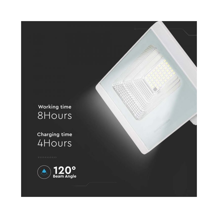 LED Outdoor solar floodlight  LED/12W/3,2V IP65 4000K + remote control