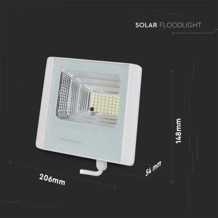 LED Outdoor solar floodlight  LED/12W/3,2V IP65 4000K + remote control