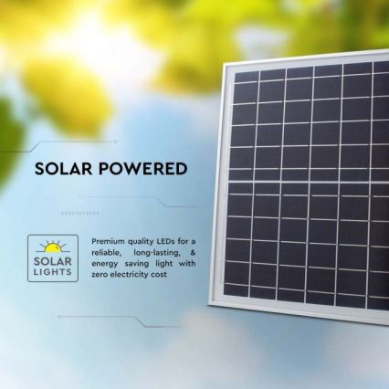 LED Outdoor solar floodlight  LED/12W/3,2V IP65 6400K + remote control