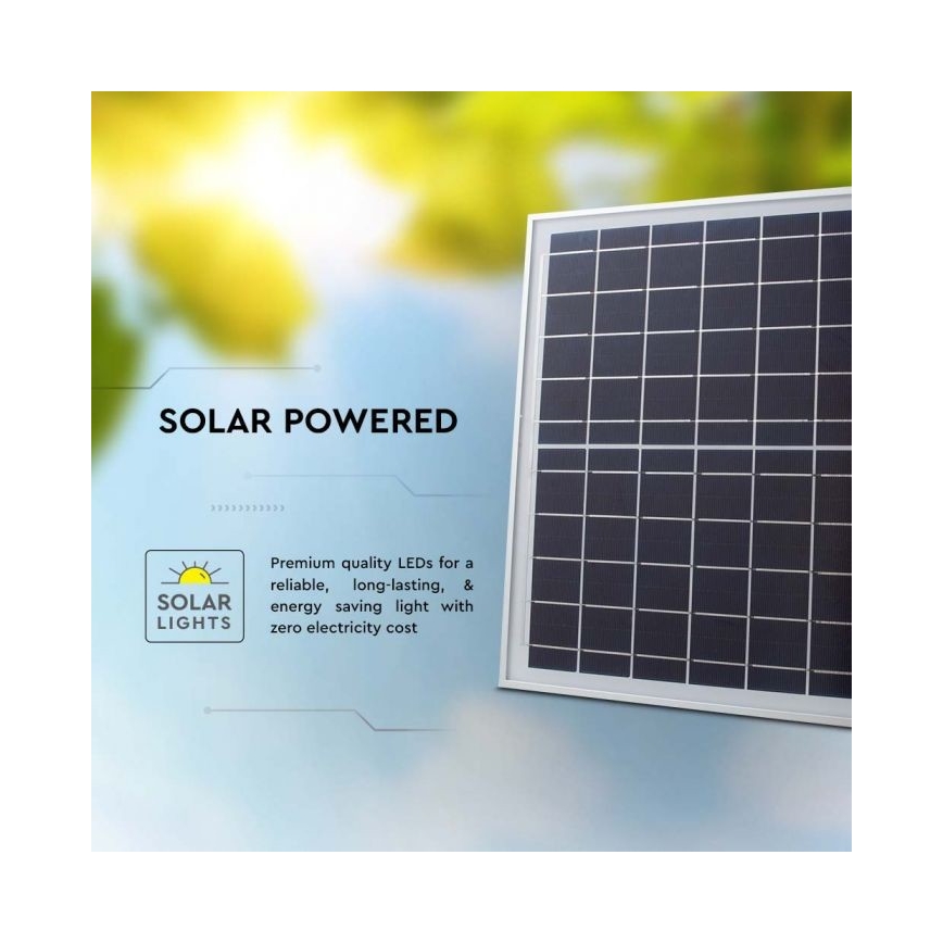 LED Outdoor solar floodlight  LED/12W/3,2V IP65 6400K + remote control