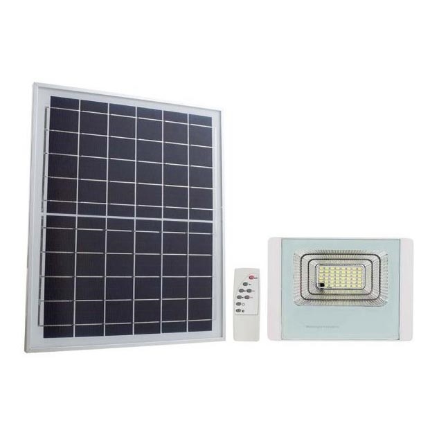 LED Outdoor solar floodlight  LED/12W/3,2V IP65 6400K + remote control