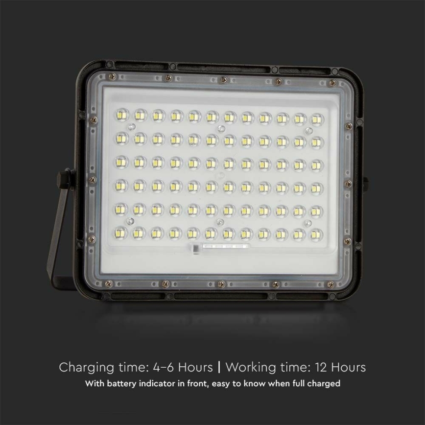 LED Outdoor dimmable solar floodlight LED/15W/3,2V IP65 4000K black + remote control