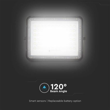 LED Outdoor dimmable solar floodlight LED/15W/3,2V IP65 4000K black + remote control