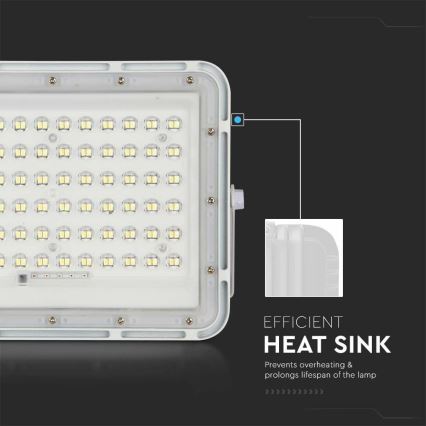 LED Outdoor dimmable solar floodlight LED/15W/3,2V IP65 4000K white + remote control