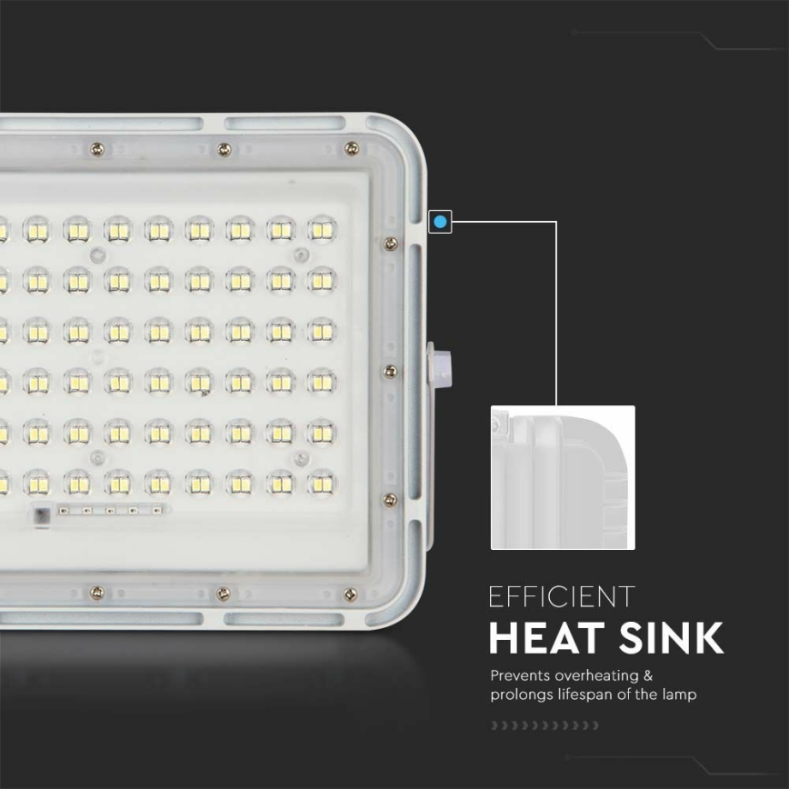 LED Outdoor dimmable solar floodlight LED/15W/3,2V IP65 4000K white + remote control