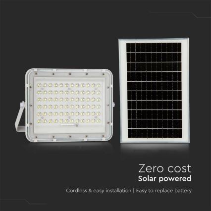 LED Outdoor dimmable solar floodlight LED/15W/3,2V IP65 4000K white + remote control