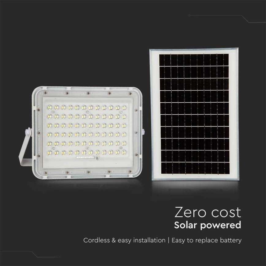 LED Outdoor dimmable solar floodlight LED/15W/3,2V IP65 4000K white + remote control