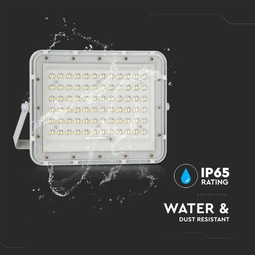 LED Outdoor dimmable solar floodlight LED/15W/3,2V IP65 4000K white + remote control