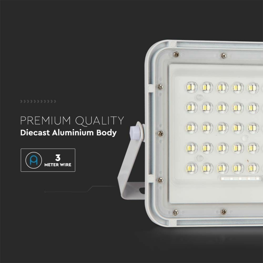 LED Outdoor dimmable solar floodlight LED/15W/3,2V IP65 4000K white + remote control