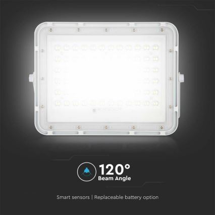 LED Outdoor dimmable solar floodlight LED/15W/3,2V IP65 4000K white + remote control