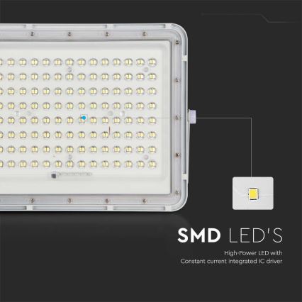 LED Outdoor solar floodlight  LED/20W/3,2V 6400K white IP65 + remote control