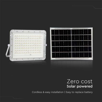 LED Outdoor solar floodlight  LED/20W/3,2V 6400K white IP65 + remote control