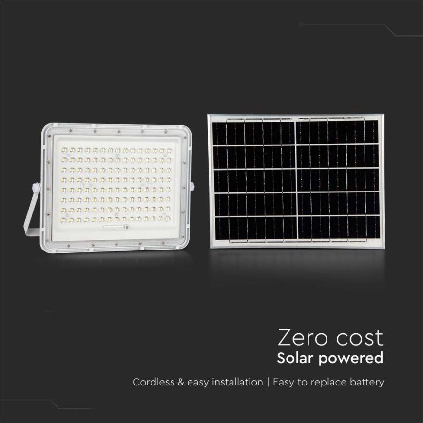 LED Outdoor solar floodlight  LED/20W/3,2V 6400K white IP65 + remote control