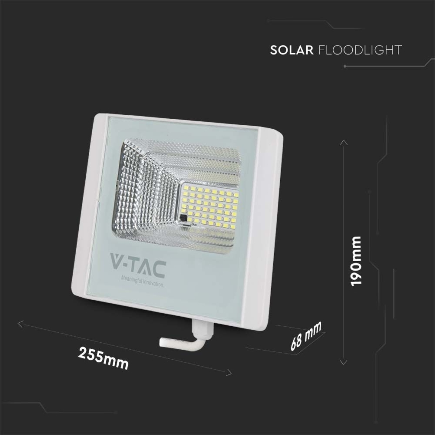 LED Outdoor solar floodlight  LED/20W/3,2V IP65 6400K + remote control