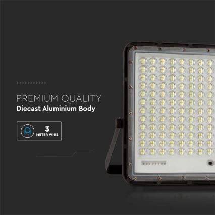 LED Outdoor solar floodlight  LED/30W/3,2V 4000K black IP65 + remote control