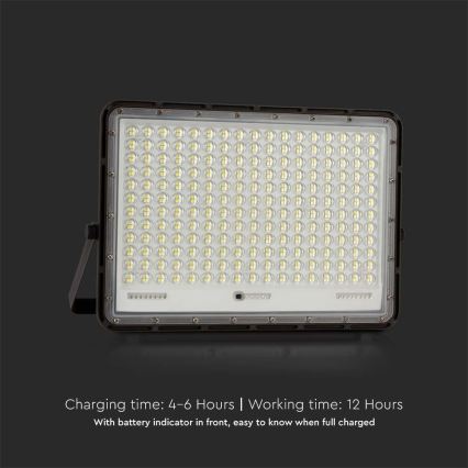 LED Outdoor solar floodlight  LED/30W/3,2V 4000K black IP65 + remote control