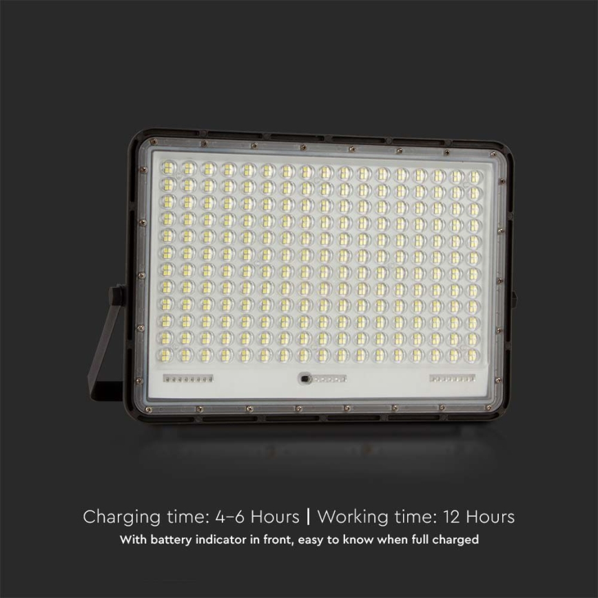 LED Outdoor solar floodlight  LED/30W/3,2V 4000K black IP65 + remote control
