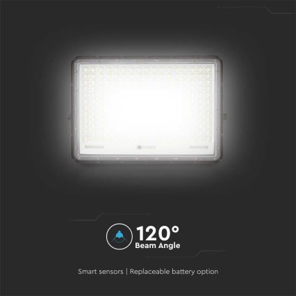 LED Outdoor solar floodlight  LED/30W/3,2V 4000K black IP65 + remote control