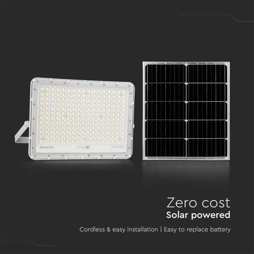 LED Outdoor solar floodlight  LED/30W/3,2V 4000K white IP65 + remote control