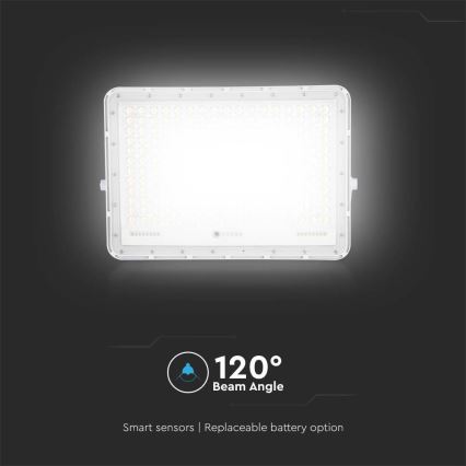 LED Outdoor solar floodlight  LED/30W/3,2V 4000K white IP65 + remote control