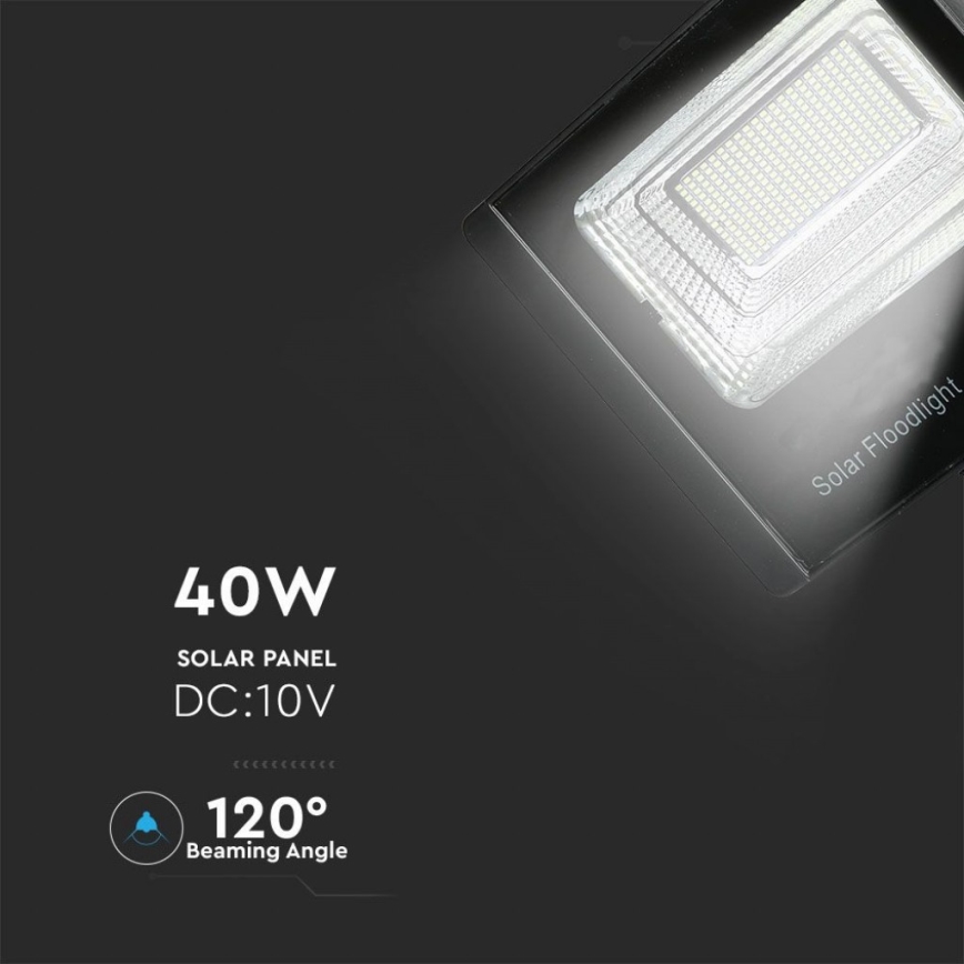 LED Outdoor solar floodlight  LED/40W/10V IP65 6000K + remote control