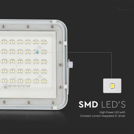 LED Outdoor dimmable solar floodlight LED/6W/3,2V IP65 4000K white + remote control
