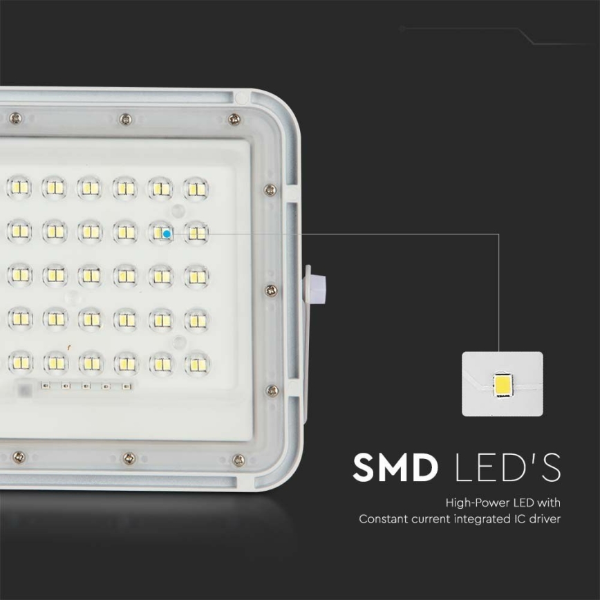 LED Outdoor dimmable solar floodlight LED/6W/3,2V IP65 4000K white + remote control