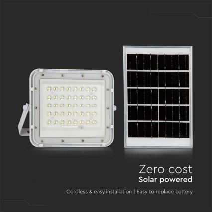 LED Outdoor dimmable solar floodlight LED/6W/3,2V IP65 4000K white + remote control