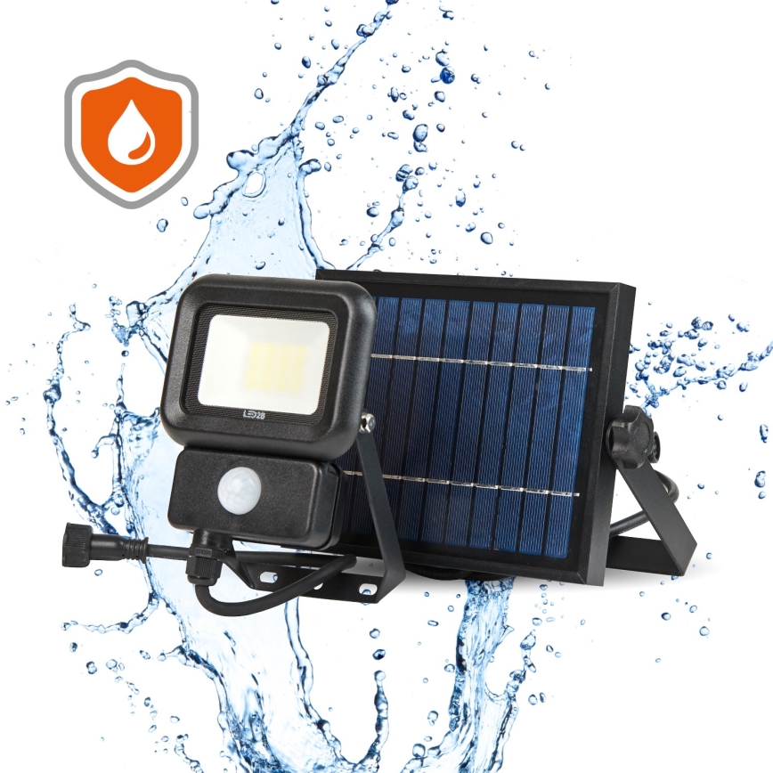 LED Outdoor solar floodlight with a sensor LED/10W/3,7V 6500K IP65