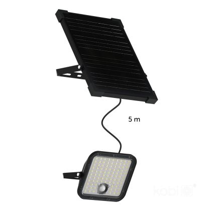 LED Outdoor solar floodlight  with sensor LED/30W/6,4V IP65 3000/4000K 6000 mAh + remote control