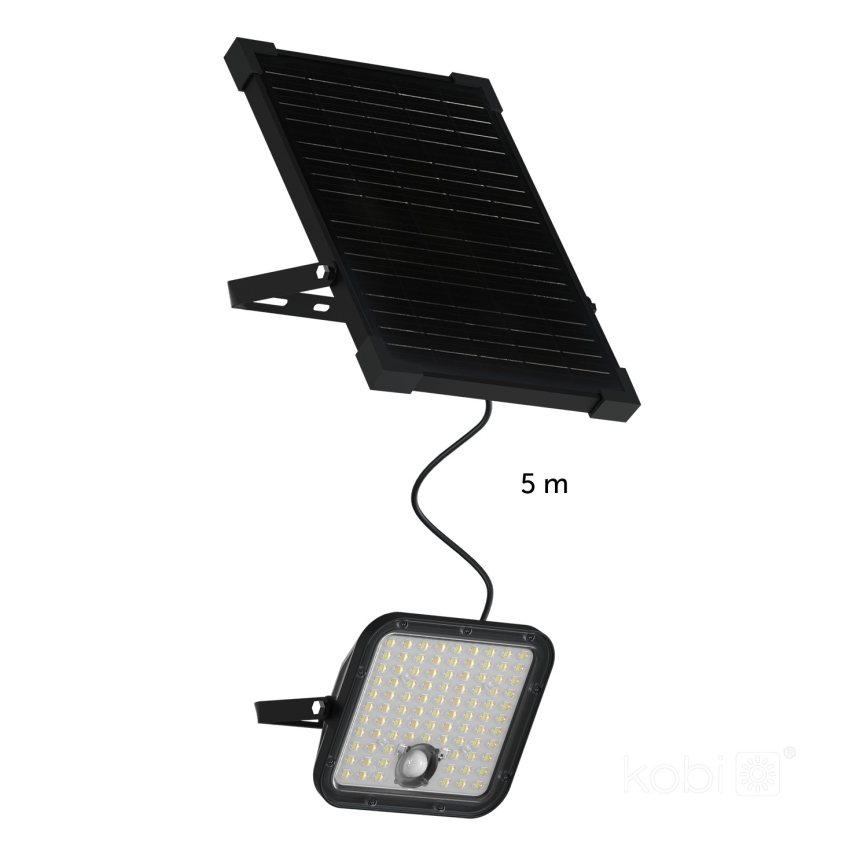LED Outdoor solar floodlight  with sensor LED/30W/6,4V IP65 3000/4000K 6000 mAh + remote control