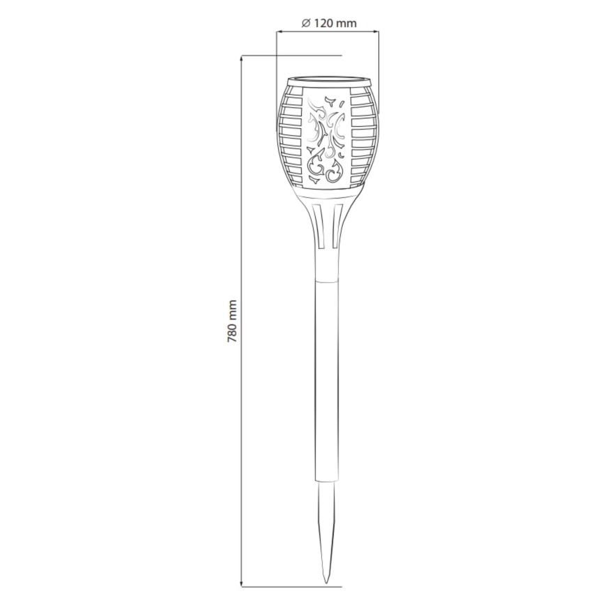 LED Outdoor solar lamp FUEGO BIG LED/1,2V 600 mAh IP44