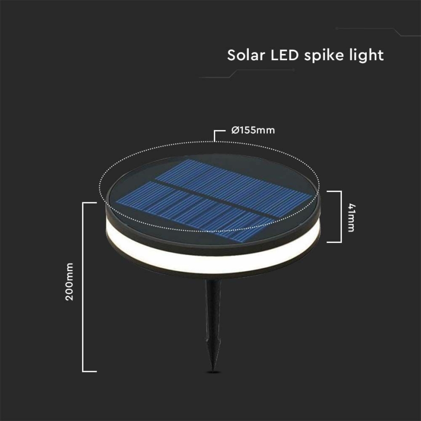 LED Outdoor solar lamp LED/1,8W/3,7V IP54 3000K 1800 mAh